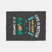 キャンプ – ファイアボールビーチサンダル フリースブランケット (正面(横))