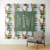 キャンプ ファイヤー キャンプファイヤー マシュマロ 焚き火 外 誕生日 タペストリー (インサイチュ(横))