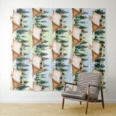 キャンプ ファイヤー ピット キャンプファイヤー マシュマロ 焚き火 アウトドア 誕生日 タペストリー (インサイチュ(横))