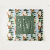 キャンプ ファイヤー ピット キャンプファイヤー マシュマロ 焚き火 屋外 誕生日 タペストリー (正面(横))