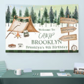 キャンプ ファイヤー ピット 焚き火 スモア アウトドア 誕生日 横断幕 (トレードショー)