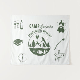 キャンプ ブライズパーティー キャンピング バッチ ウィークエンド タペストリー
