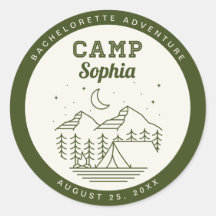 キャンプ ブライズパーティー ラウンド ファバー スティッカー