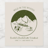 キャンプ ブライズパーティー 個人用 ワインラベル (シングルラベル)