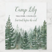 キャンプ・ブライズ・ウッドランド・フォレスト・ウィークエンド・パーティ ワインラベル (シングルラベル)