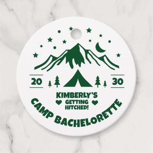 キャンプ ブライズ テーマパーティー フェイバータグ (正面)