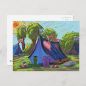 キャンプ ポストカード (正面/裏面)