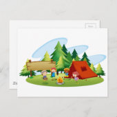 キャンプ ポストカード (正面/裏面)