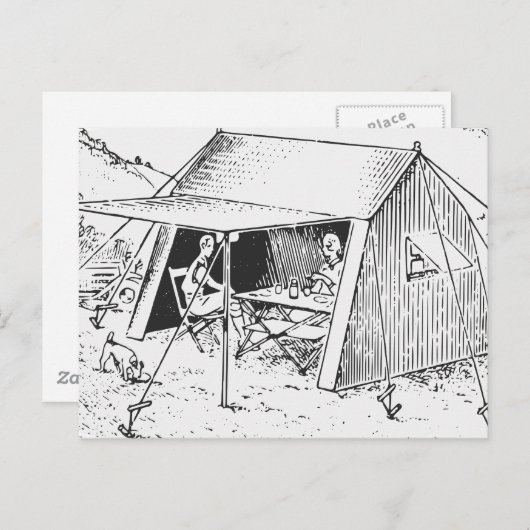 キャンプ ポストカード (正面/裏面)