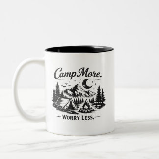 キャンプ マウンテン コーヒーマグ | 山 ツートーンマグカップ