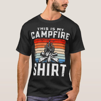 キャンプ レトロ ヴィンテージ キャンプファイヤーTシャツ Tシャツ