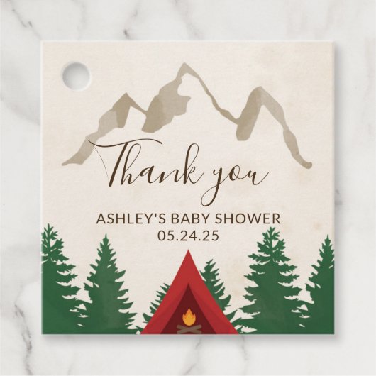 キャンプ 山 感謝タグ フェイバータグ (正面)