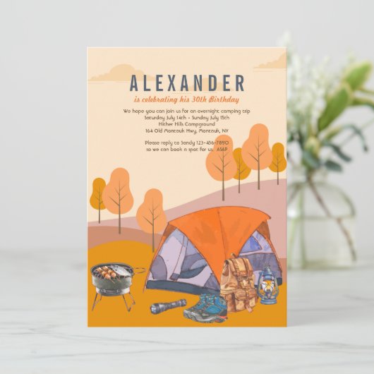 キャンプ 招待状 (スタンド正面)