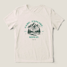 キャンプ 探索 繰り返す | キャンプ旅行の旅のギフト トライブレンドTシャツ