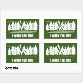 キャンプ、私はこれに取り組む 長方形シール (シート)