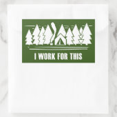 キャンプ、私はこれに取り組む 長方形シール (バッグ)