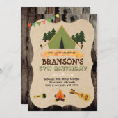 キャンプ 言葉の招待 招待状 (正面/裏面)