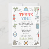 キャンプ 誕生日パーティー いつでも サンキューカード (正面)