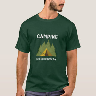 キャンプ 退職 おもしろ Tシャツ