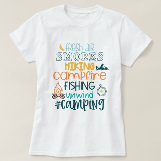 キャンプ Tシャツ (デザイン正面)