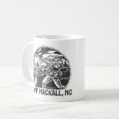 「キャンプMackall」の-長いタブ コーヒーマグカップ (正面左)