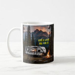キャンプRVトレーラーホームマウンテンズ引用文 コーヒーマグカップ