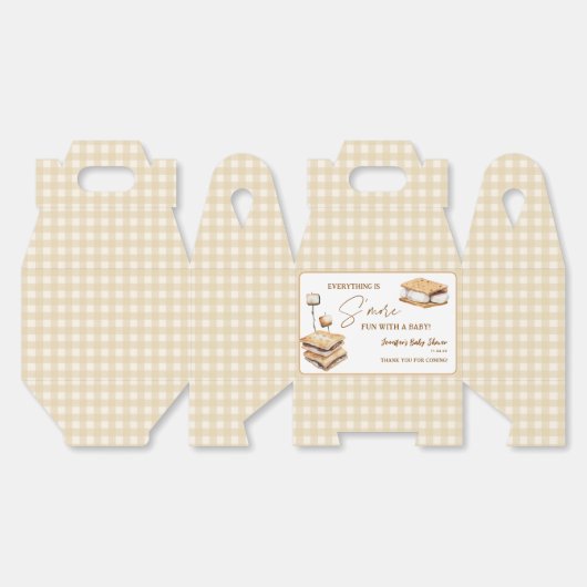 キャンプS'moreおもしろいベイビーシャワー特典 フェイバーボックス (見開き)