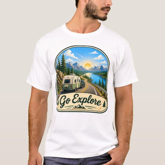キャンプTシャツを探索しよう Tシャツ (正面)