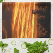 キャンベラの夏の日没 キッチンタオル (折り畳み)