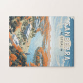 キャンベラオーストラリアトラベルアートヴィンテージ ジグソーパズル (横)