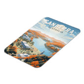 キャンベラオーストラリアトラベルアートヴィンテージ マグネット (左側)