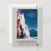 キャンベラオーストラリアヴィンテージ1940旅行ポスター ポストカード (正面/裏面)