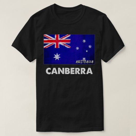 キャンベラオーストラリア国旗キャンベラ Tシャツ (デザイン正面)