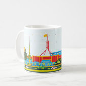 キャンベラシティイラストレーション コーヒーマグカップ (正面左)