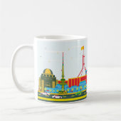 キャンベラシティイラストレーション コーヒーマグカップ (左)