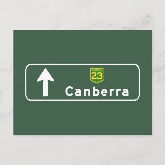 キャンベラ、オーストラリアの交通標識 ポストカード (正面)