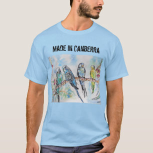 キャンベラTシャツで作られたブッギー・ブッジェリガー・バード Tシャツ