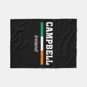 キャンベルアイリッシュファミリーネームSt patricks dayアイルランド フリースブランケット (正面(横))