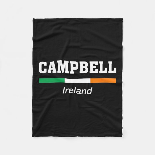 キャンベルアイリッシュファミリーネームSt patricks dayアイルランド フリースブランケット (正面)