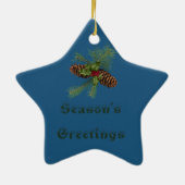 キャンベルアルギルエンシェントスコットランドタータンチェックパターン セラミックオーナメント (裏面)