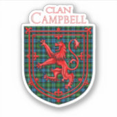 キャンベルオブアルギルタータンチェックスコティッシュプレイド シール (正面)