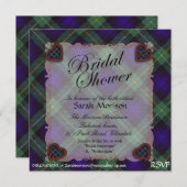 キャンベルオブカウドルタータンチェックプレイドブライダルシャワー 招待状 (正面/裏面)
