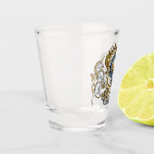 キャンベルクランバッジ ショットグラス (左)