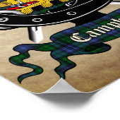 キャンベルクランバッジ&タータンチェック8.5x11ポスター ポスター (角)