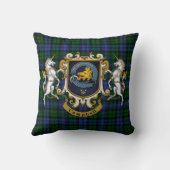 キャンベルクランバッジ&タータンチェック クッション (裏面)