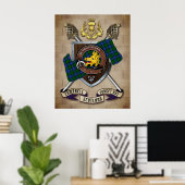 キャンベルクランバッジW/Crossed Swords ポスター (ホームオフィス)