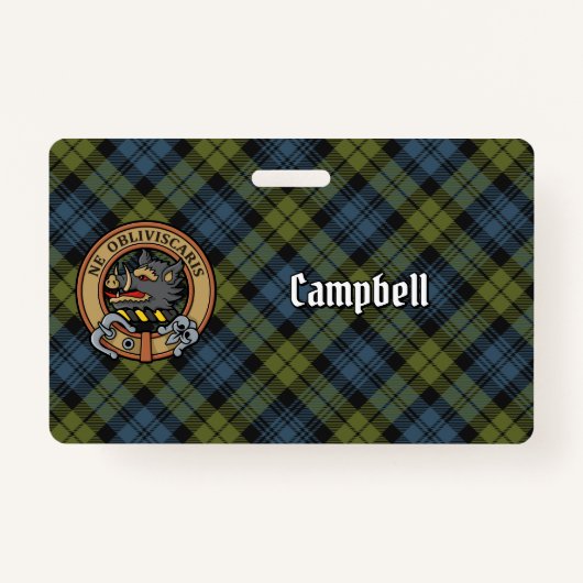 キャンベルクレストオーバータータンチェック バッジ (正面)