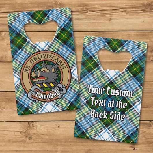 キャンベルクレストオーバードレスタータンチェック クレジットカード栓抜き