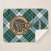 キャンベルクレストオーバードレスタータンチェック シェルパブランケット (正面(横))