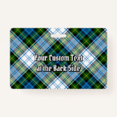 キャンベルクレストオーバードレスタータンチェック バッジ (裏面)